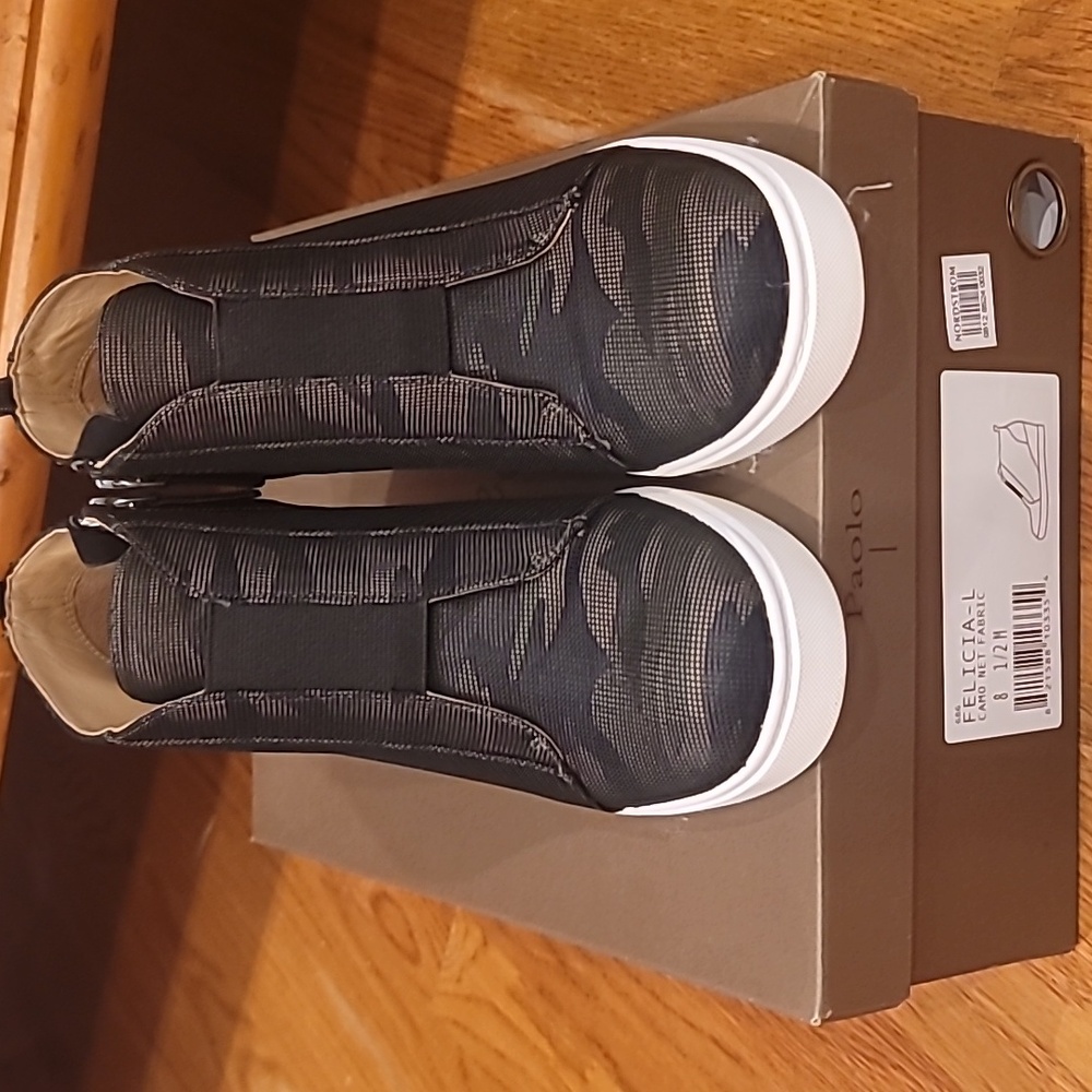 Linea Paolo Camo Wedge Sneakers